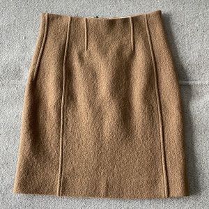 MM La Fleur Wool Camel Skirt